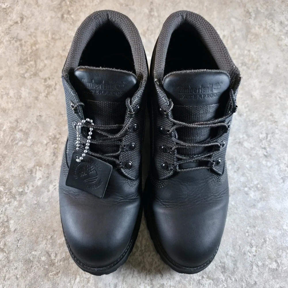 Timberland Campsite Mens Size 8 Triple Black Waterproof Leather Chukka‎ Boots
